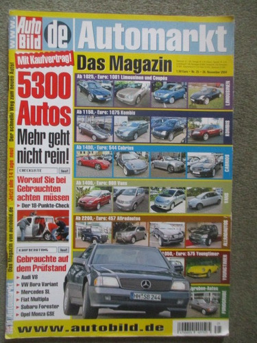 Auto bild automarkt 2004 - auto, 25/2004
